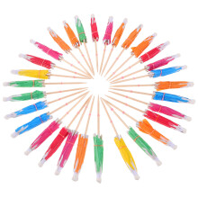 100Pcs Flower Shape Paper Cocktail Umbrella Drink Picks