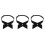 3Pcs Comfortable Polyester Silk Navy Blue Bow Ties for School Uniform 6