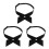 3Pcs Comfortable Polyester Silk Navy Blue Bow Ties for School Uniform 4