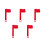 5Pièces Kit De Remplacement Drapeaux Boîte Aux Lettres Rouge 7