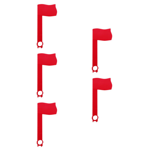 5Pièces Kit De Remplacement Drapeaux Boîte Aux Lettres Rouge 2