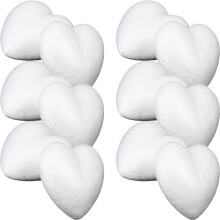 400Pcs White Heart Shaped Foams Balls for DIY Crafts Wedding Decor