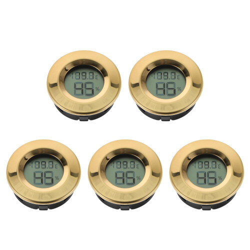 5Pièces Mini Thermomètres Digitaux ABS Humidité Reptile 2