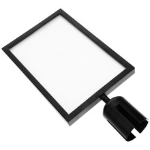 3Pcs Double Sided Portrait Frame Black Metal Stanchion Sign Holder