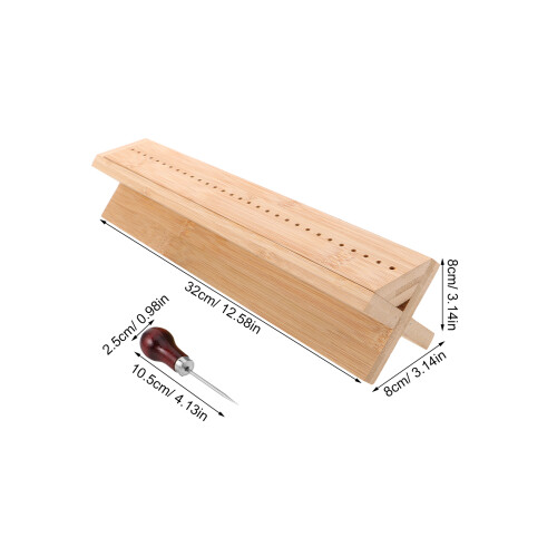 1Ensemble Support De Bambou Durable Avec Outil De Perforation 2
