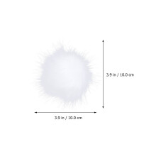 48Pcs White Shoes Fur Balls Fluffy Durable Decoration for Clothing