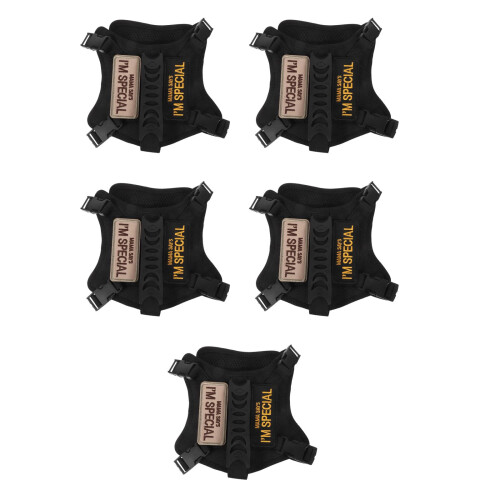 5Pièces Chat Tactique Noir En Polyester Avec D-Ring Securité 2