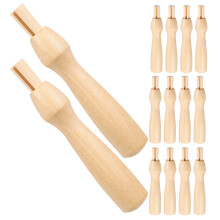 70Pièces Manche En Bois Pour Aiguilles Feutrage - Outil DIY Beige