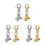 6Pièces Charms Collier Animaux Zinc Son Clair Pour Chat 8