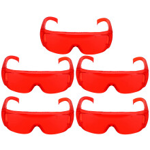 1Ensemble Lunettes De Protection Antivent Rouges En Matériau Robuste