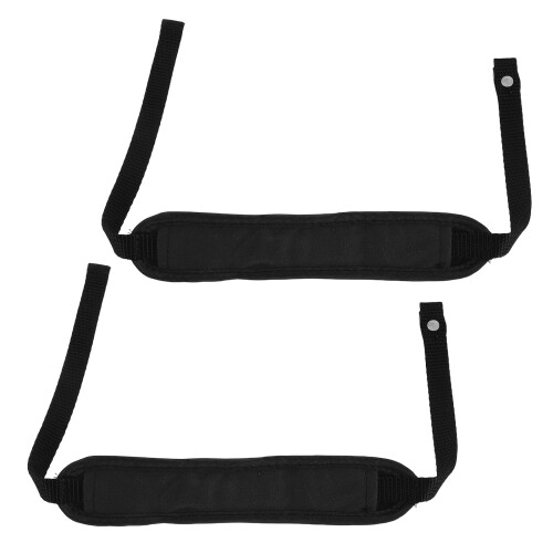 2Pièces Sangles Poignet Stables Nylon Noir Pour Bâtons De Randonnée