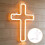 White Acrylic Neon Cross Light Waterproof Religious Wall Art 9