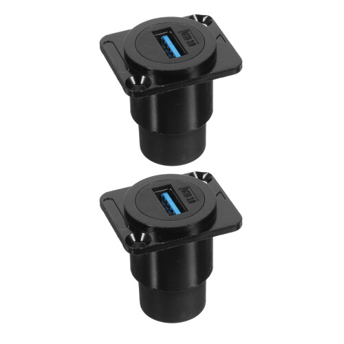 10Pièces Adaptateur USB Industriel Étanche Fixation Noir Pièce 1