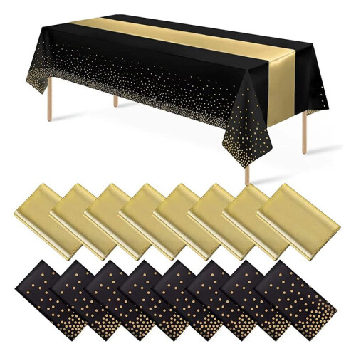 Disposable Plastic Tablecloths Satin Table Runner Set Dot Tablecloth Satin Table Runner for Party,C