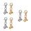 6Pièces Charms Collier Animaux Zinc Son Clair Pour Chat 3