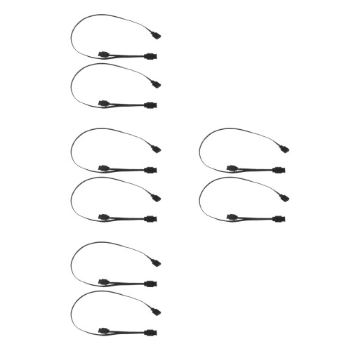 8Pièces Câbles Argb Extension Noir Plastique Pour Configuration Pièce 2