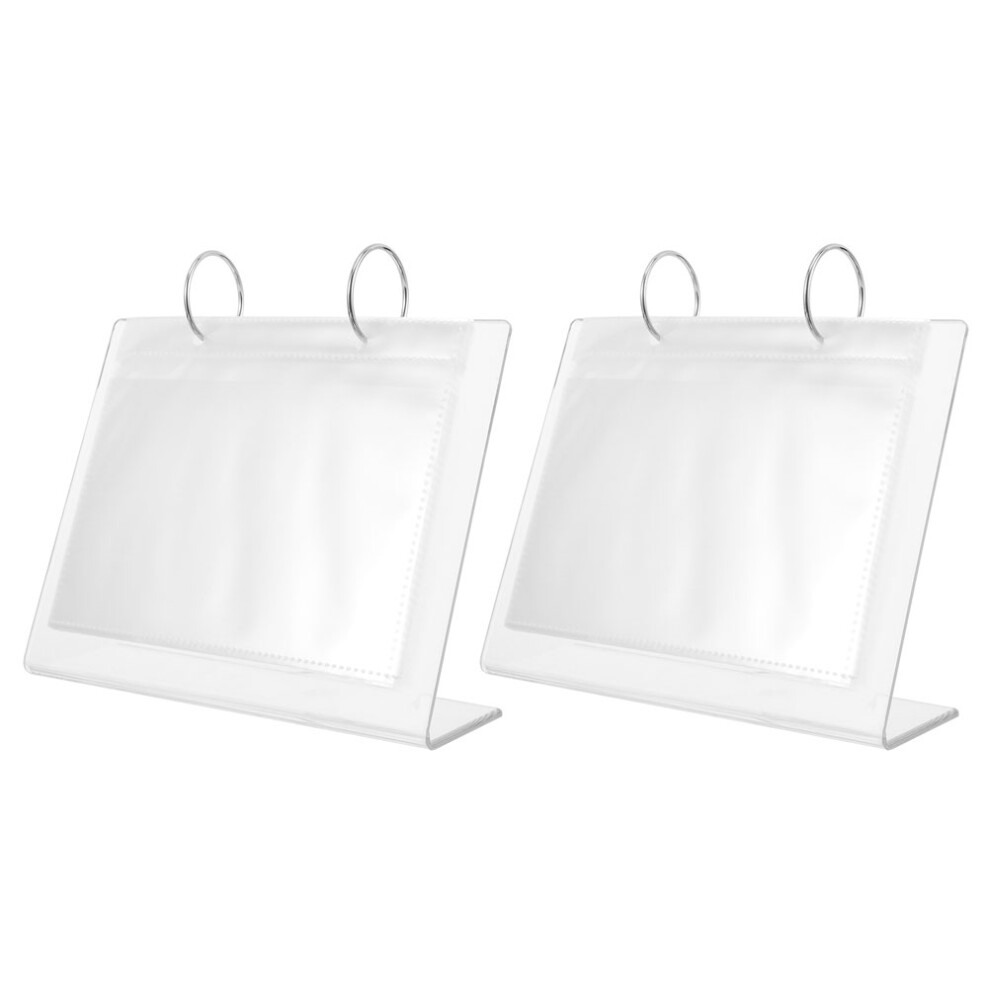 Supvox 8Pcs Clear Pvc Mini Photo Display Nail Sticker Album Desktop Organizer