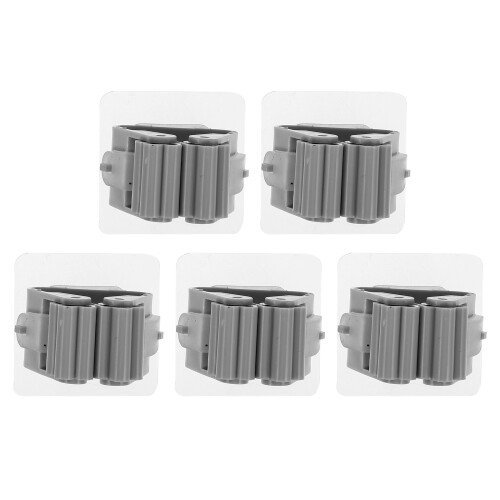 10Pcs Multipurpose Grey Mop Holder Bathroom Storage Rack Broom Clip