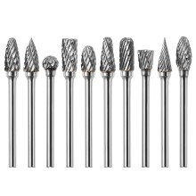 2Pcs Tungsten Steel Carbide Bur Set Silver for Grinding Rotary Tools
