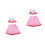 2Pcs Red Doll Bathrobe and Hat Set Durable Polyester Doll Clothes 5