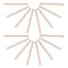 16Pièces Bord Décoratif Bois Beige Scallopée Pour Meubles