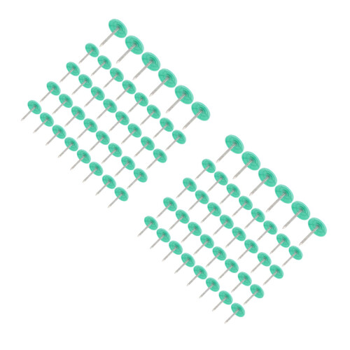 400Pcs Green Plastic Cap Nails Flat Head Roofing Nails for House Wrap 2