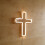 White Acrylic Neon Cross Light Waterproof Religious Wall Art 3