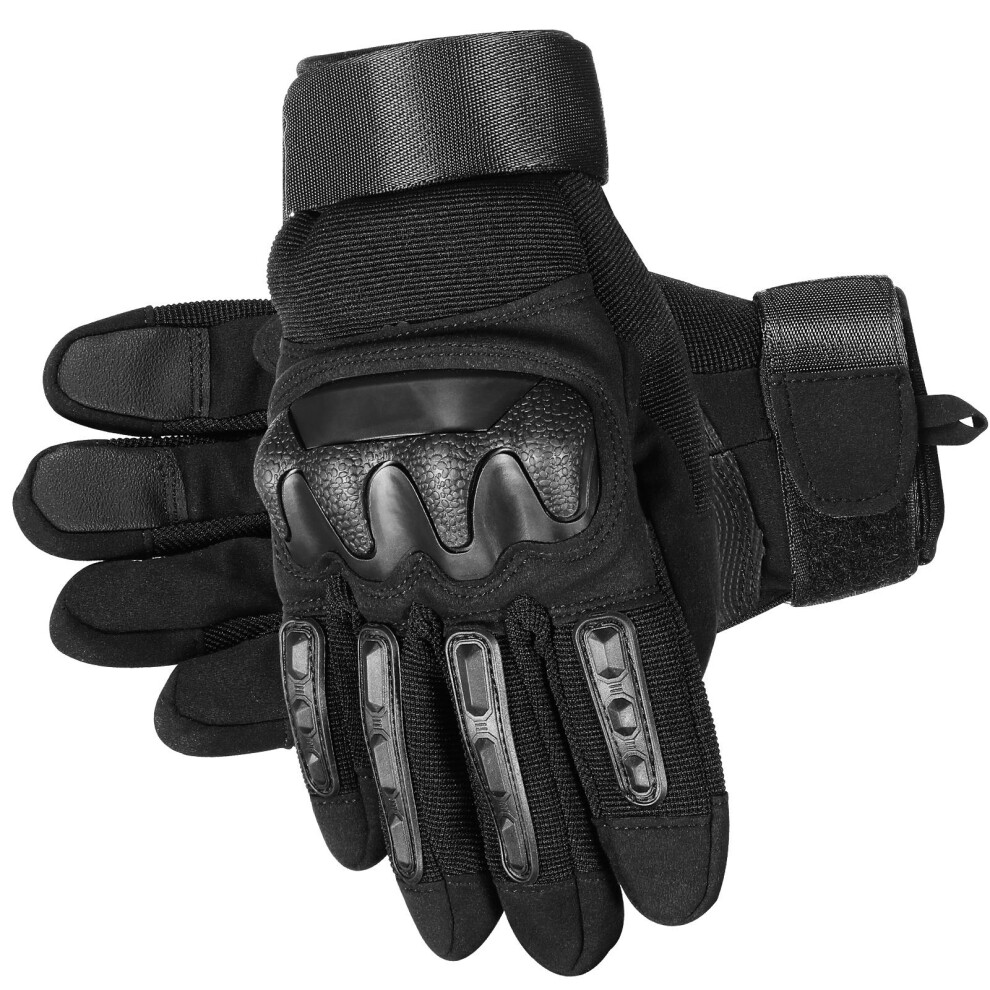 2Pairs Men's Multi-Purpose Utility Gloves For Motorcycle Riding Black 3633830453769