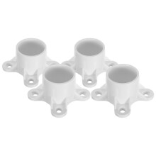 16Pièces Finitions PVC Blanches Pour Pieds De Table, Capuchons Solides