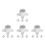 16Pièces Finitions PVC Blanches Pour Pieds De Table, Capuchons Solides 4