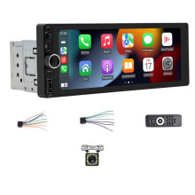 1 Din 6,86 Pouces Autoradio Sans Fil CarPlay Android Auto Lecteur Multimédia Lecteur MP5 Universel Mirror Link IPS Écran B