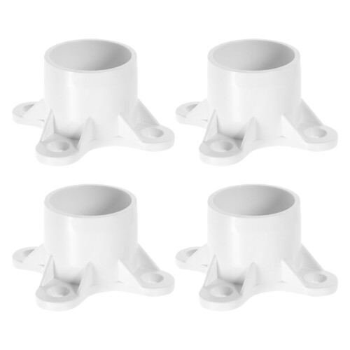 16Pièces Finitions PVC Blanches Pour Pieds De Table, Capuchons Solides 2