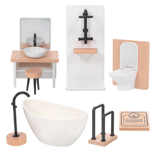 2Ensembles Miniature Salle De Bain Décoration Assortie