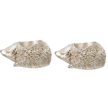 Home Hedgehog Candlestick Ornaments, Aromatherapy Resin Candle Tray, Home Decoration Silver