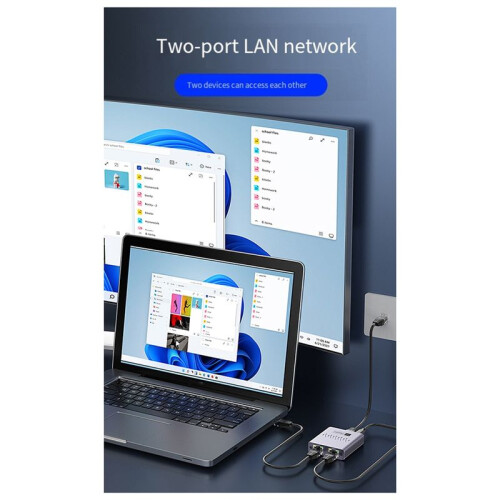 Network Cable Splitter, Gigabit Network Port, One to Two Allocation, Interface Extension, One to Two Conversion 1