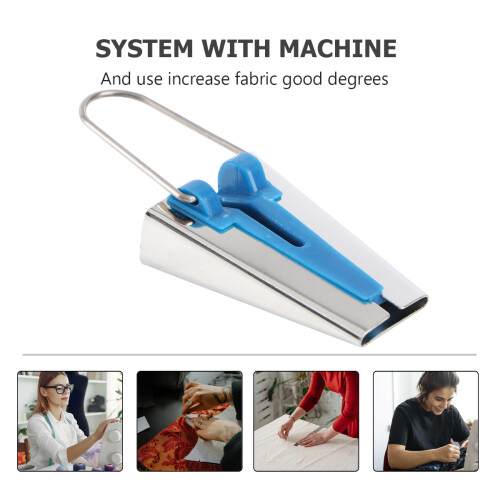 2Pcs Blue Fabric Tape Maker Set Bias Binding Tool for Sewing Projects 2