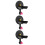 3Pcs Universal Black Hair Dryer Storage Rack Suction Cup Wall Mount 4