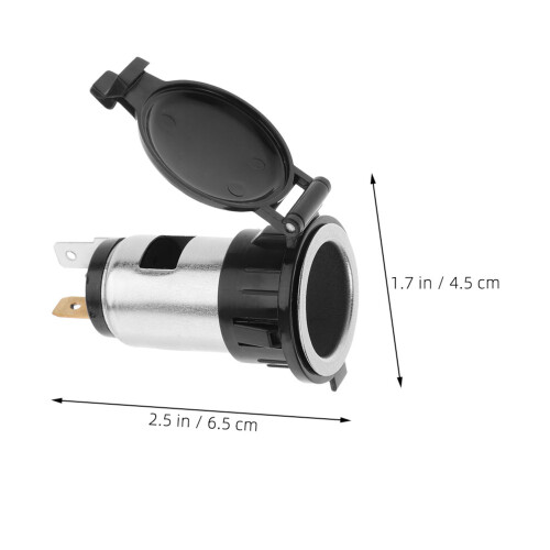 2Pcs Car Lighter Power Outlet Socket Alloy Plastic Multi Color Durable 1
