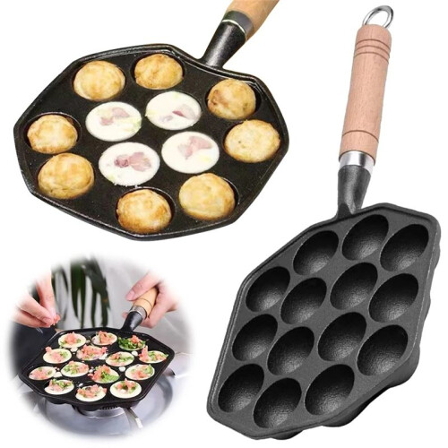 14Holes Non Stick Takoyaki Maker Octopus  Maker Octopus Baking Machine Home Cooking Baking Forms Mold Tray Kitchen,B 1