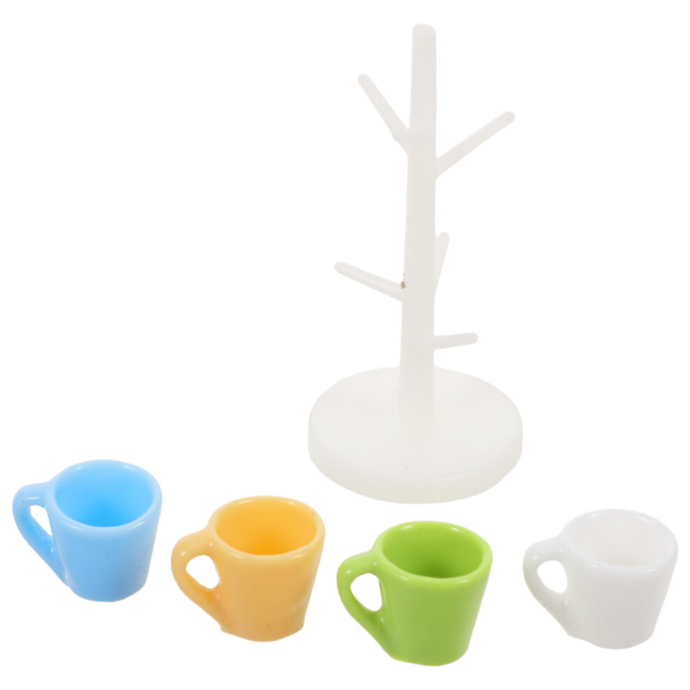 Photos - Doll Accessories 5Sets PVC Miniature Dollhouse Stemware Rack Tiny Water Cup Organizer