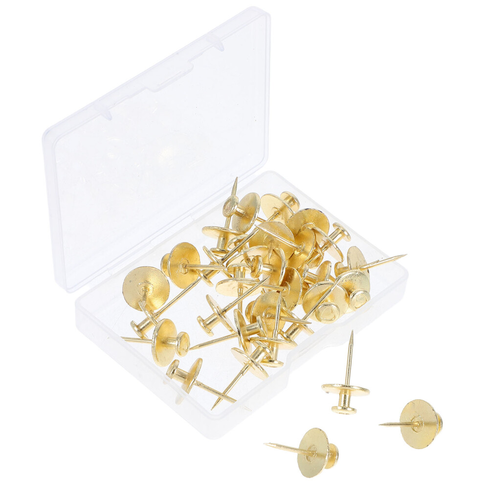 120Pcs Gold Double Headed Heart Push Pin Picture Hangers Zinc Alloy 3633800091199