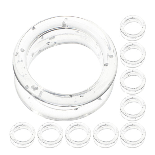 20Pcs White Silicone Thumb Inserts for Barber Scissors Grip 2