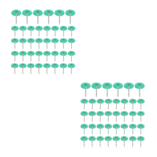 400Pcs Green Plastic Cap Nails Flat Head Roofing Nails for House Wrap 1