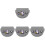4Pcs Breathable Silicone Retainer Case Grey Practical Denture Holder 4