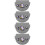 4Pcs Breathable Silicone Retainer Case Grey Practical Denture Holder 9