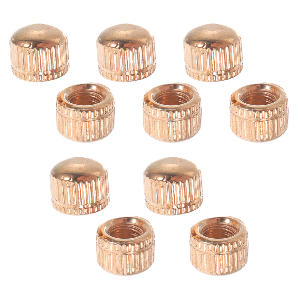 Photos - Nail / Screw / Fastener 10Pcs Metal Decorative Lamp Nuts Golden Screw Caps for Light Fixtures