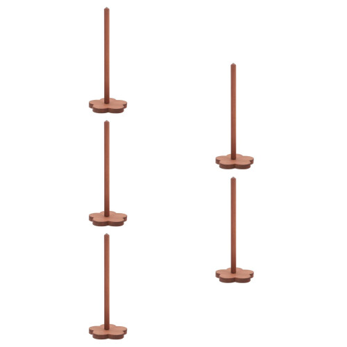 5Pcs Bamboo Yarn Holder Stand Smooth Rotatable Knitting Supply 2