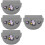 4Pcs Breathable Silicone Retainer Case Grey Practical Denture Holder 8