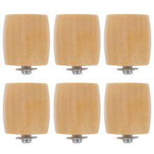 24Pcs Universal Pot Handle Replacement Wood Lid Knobs Ergonomic Khaki