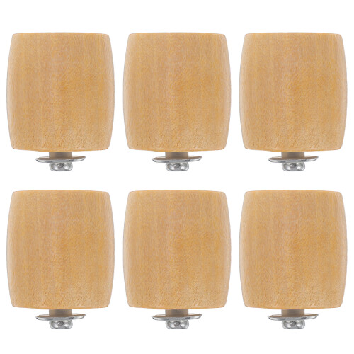 24Pcs Universal Pot Handle Replacement Wood Lid Knobs Ergonomic Khaki